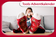 Socken mit rotem Weihnachtsmotiv